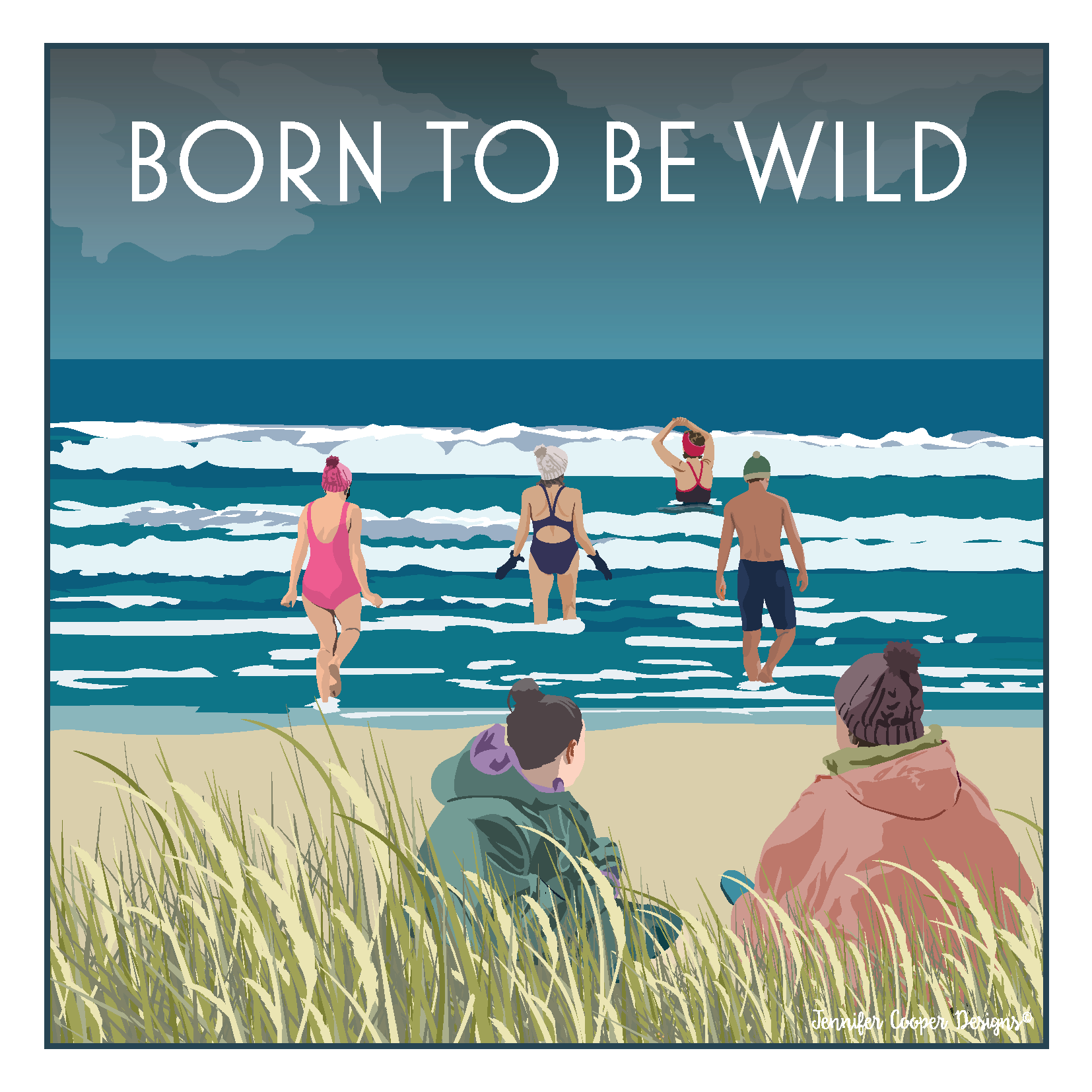 Born to be Wild - Wild Swimming Greeting Card