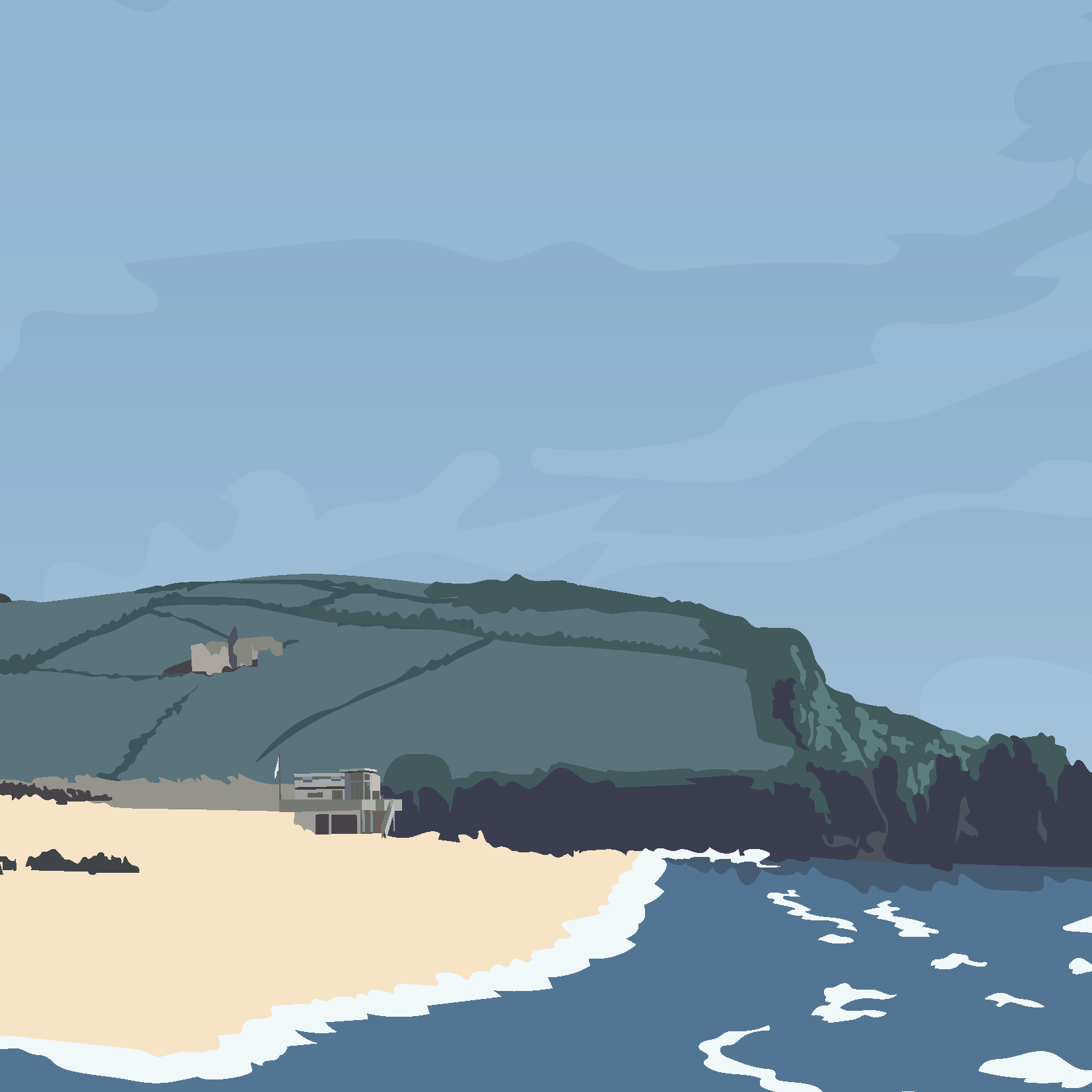 Bantham Beach greeting cards (Pack of 5)