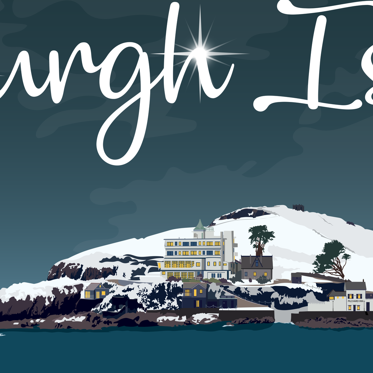 Burgh Island Christmas greeting cards (Pack of 5)