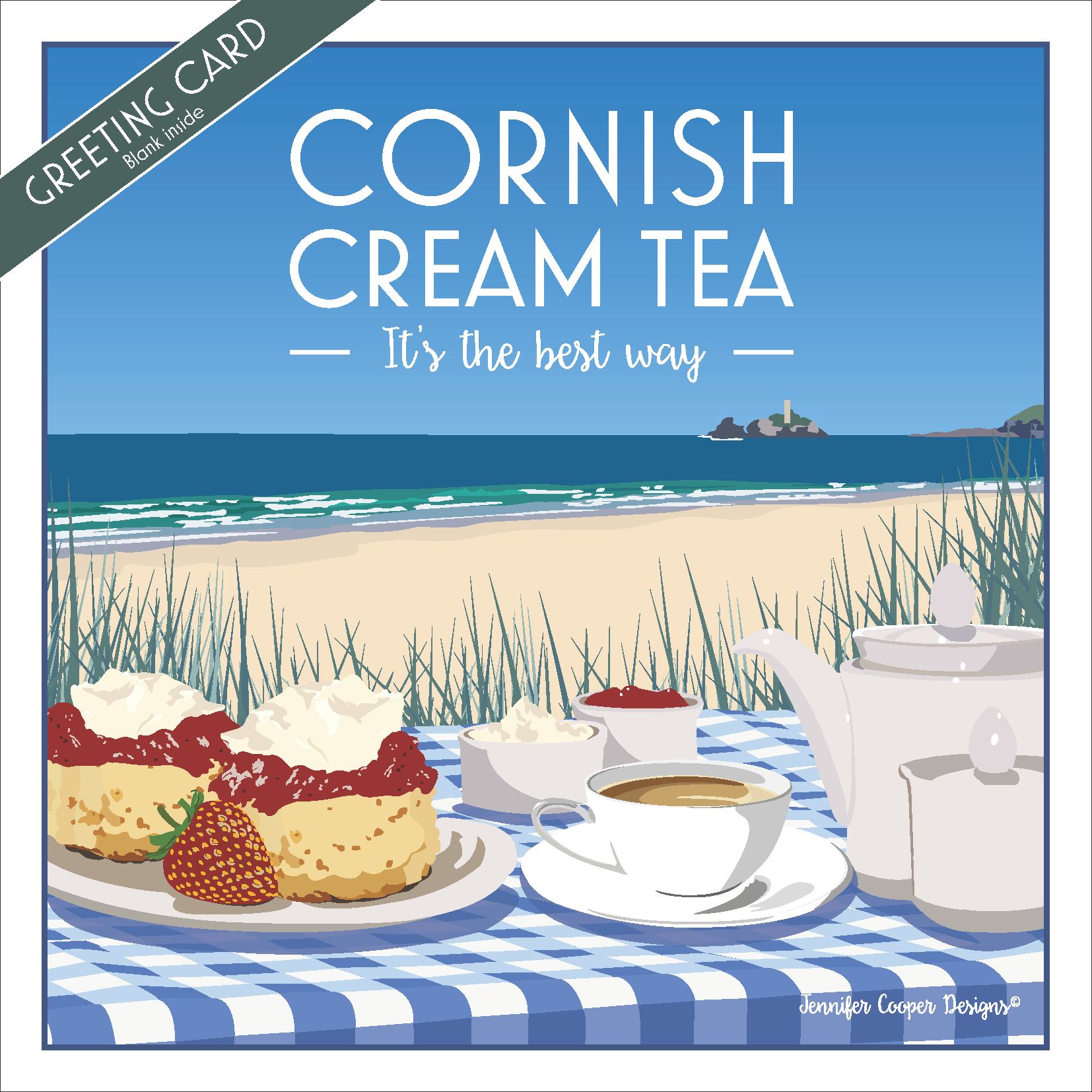 Cornish Cream Tea greeting cards (Pack of 5)