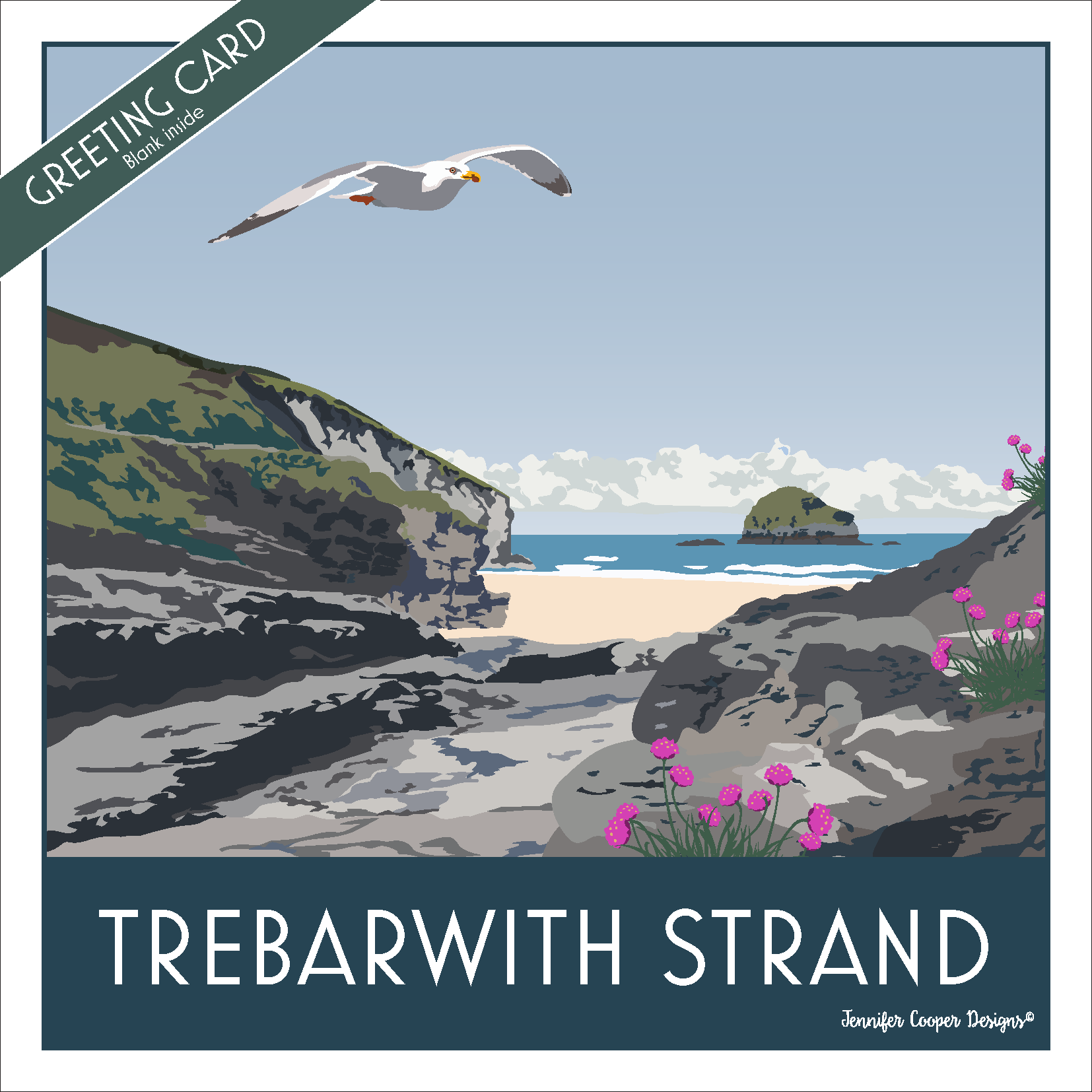 Trebarwith Strand greeting cards (Pack of 5)
