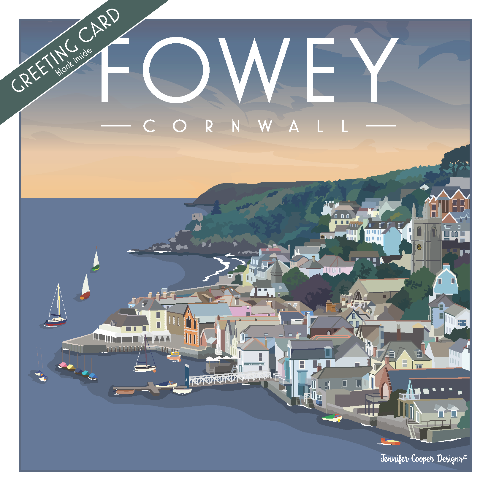 Fowey greeting cards (Pack of 5)