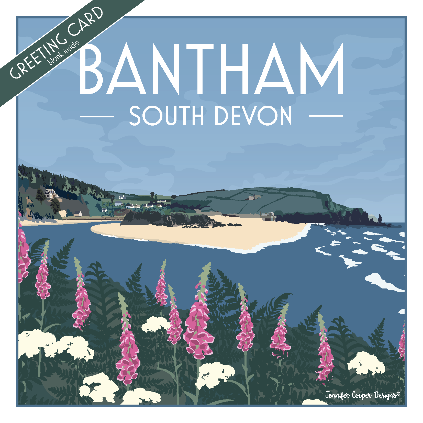 Bantham Beach greeting cards (Pack of 5)