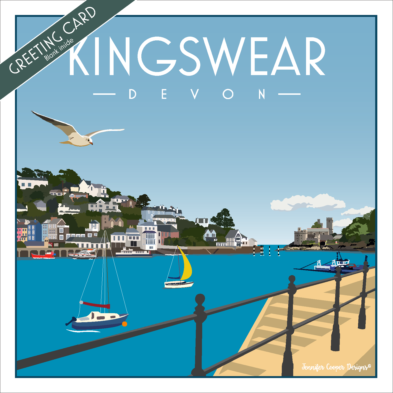 Kingswear greeting cards (Pack of 5)