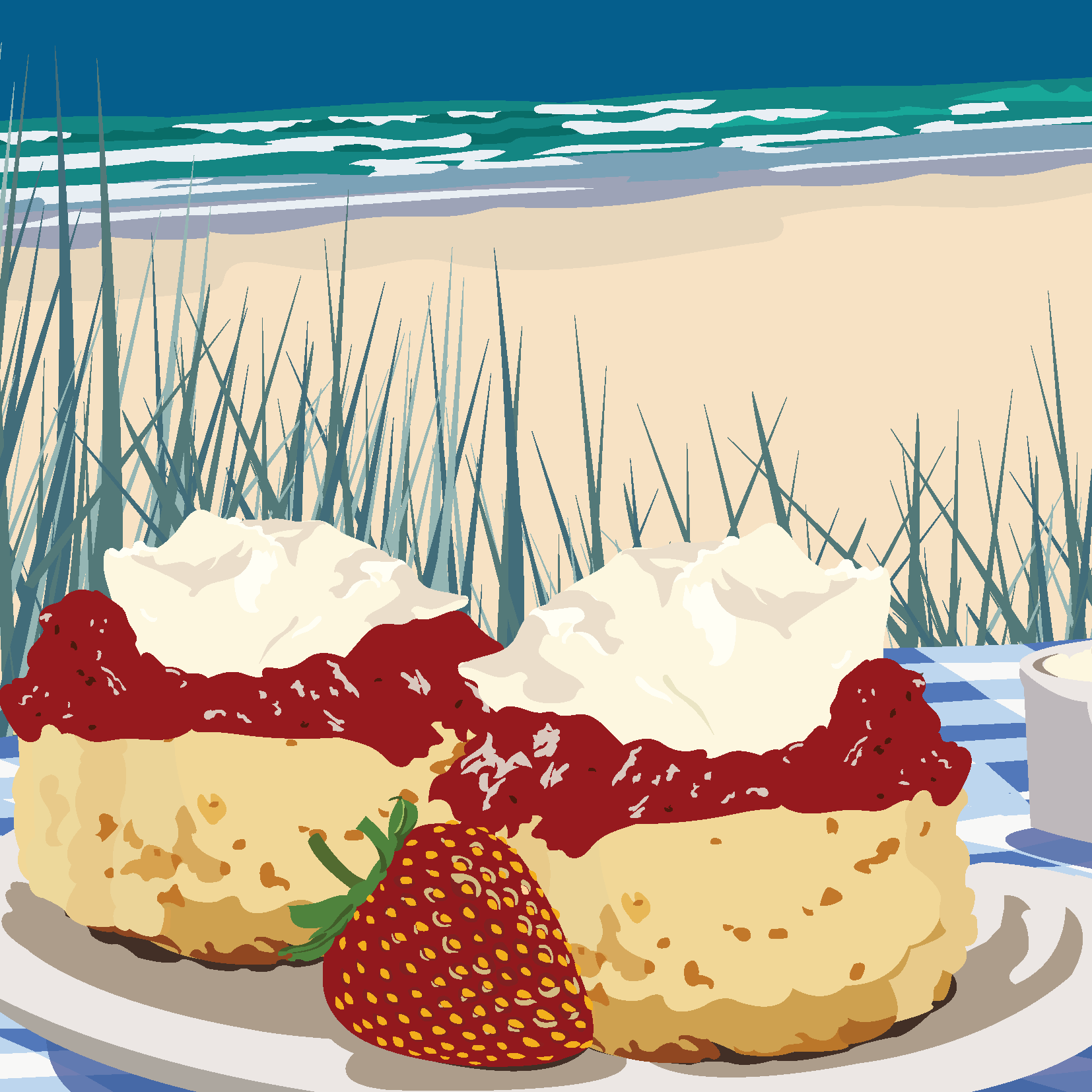 Cornish Cream Tea greeting cards (Pack of 5)