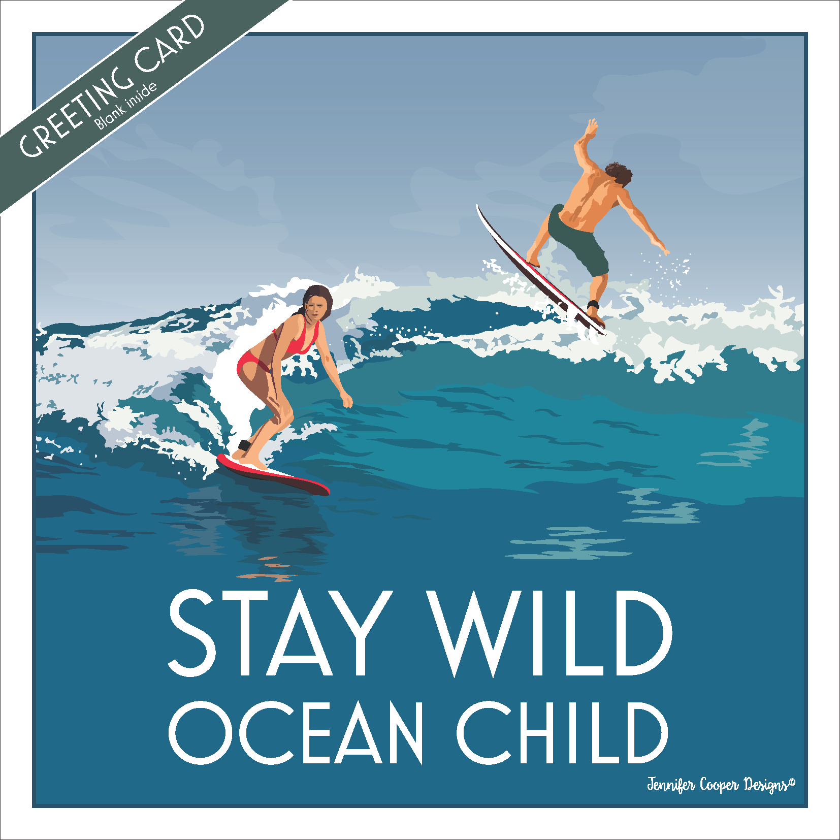 Stay Wild Ocean Child Greeting Cards (Pack of 5)