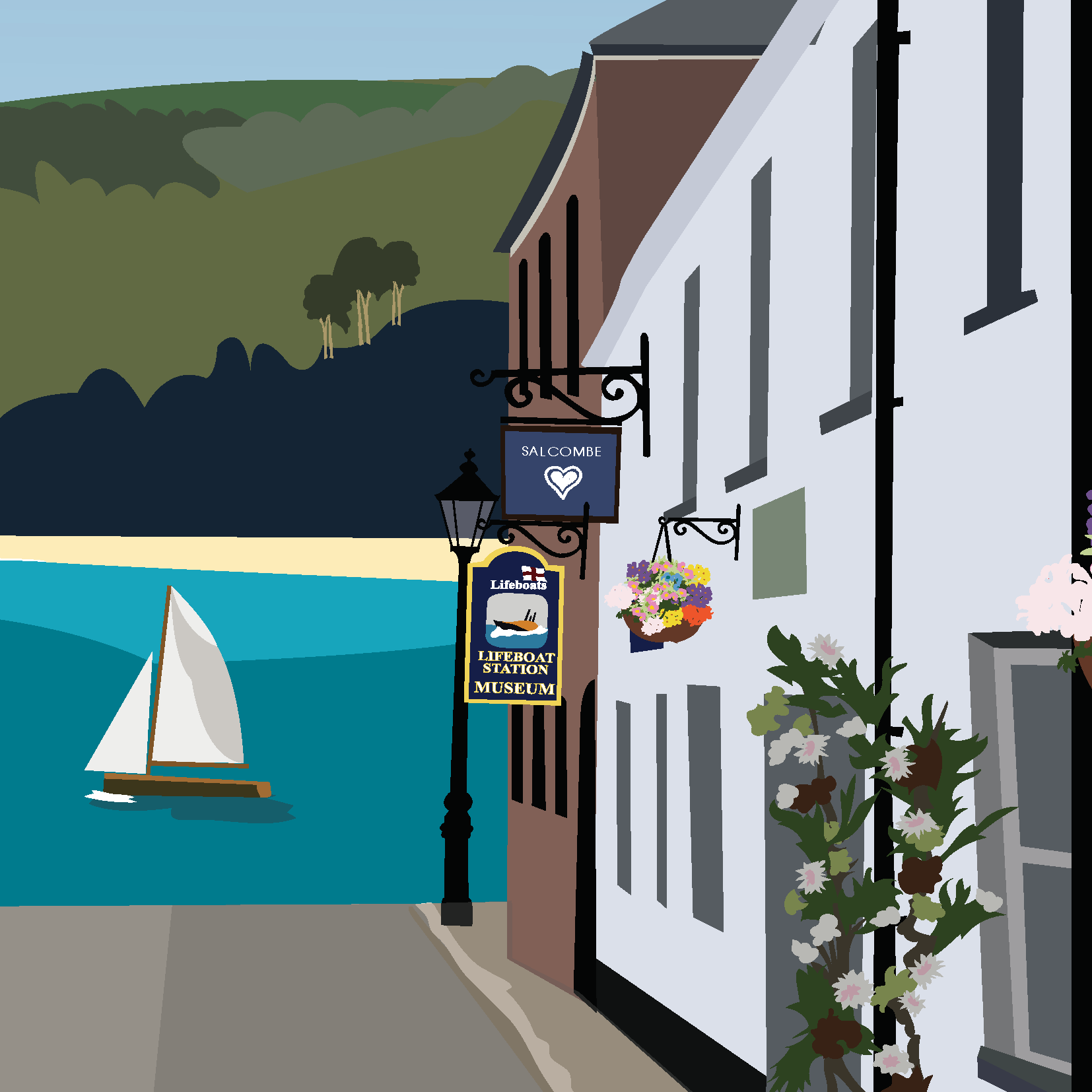 Salcombe: Union Street greeting cards (Pack of 5)