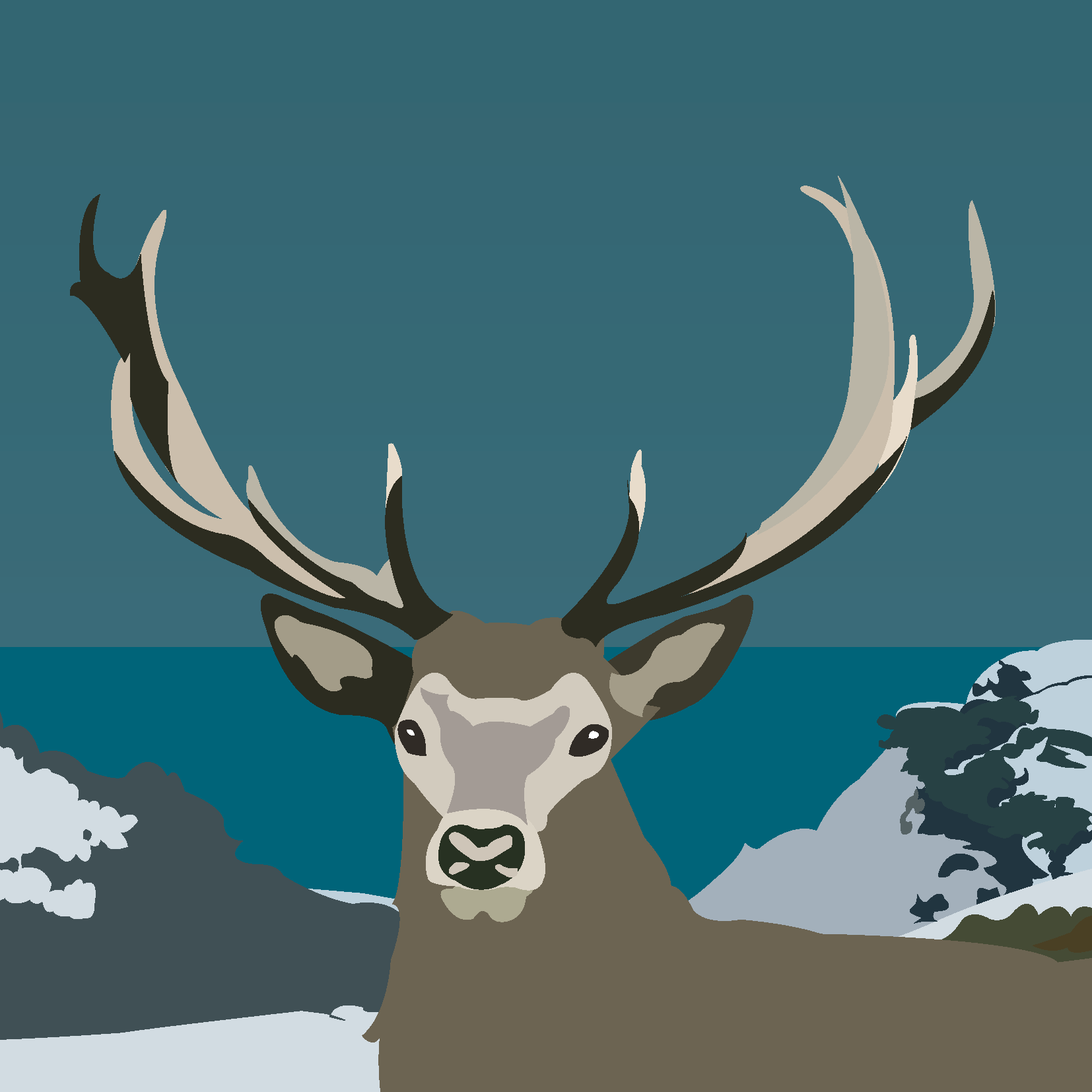 Soar Mill Cove | Stag Christmas Card | Pack of FIVE (Copy)