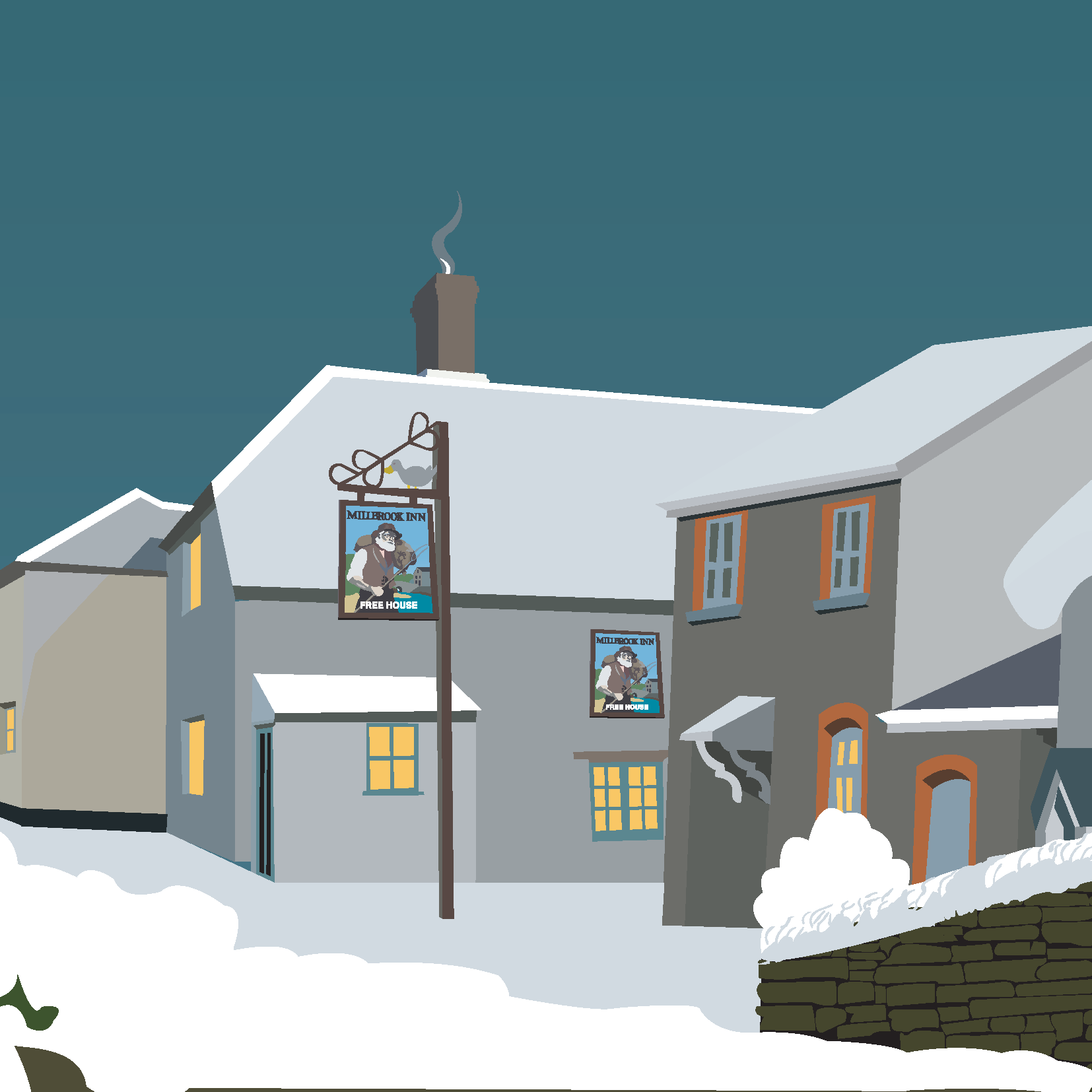 South Pool Christmas Card | Pack of FIVE