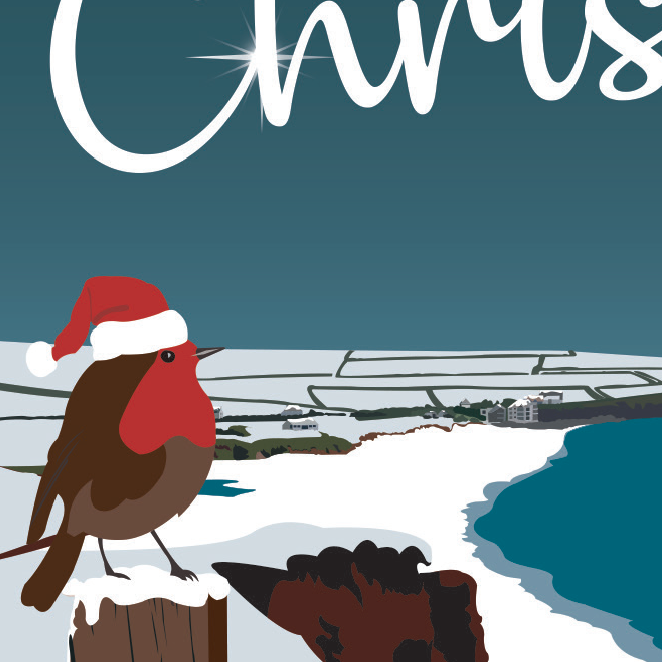 Thurlestone Rock Christmas Card | Pack of FIVE