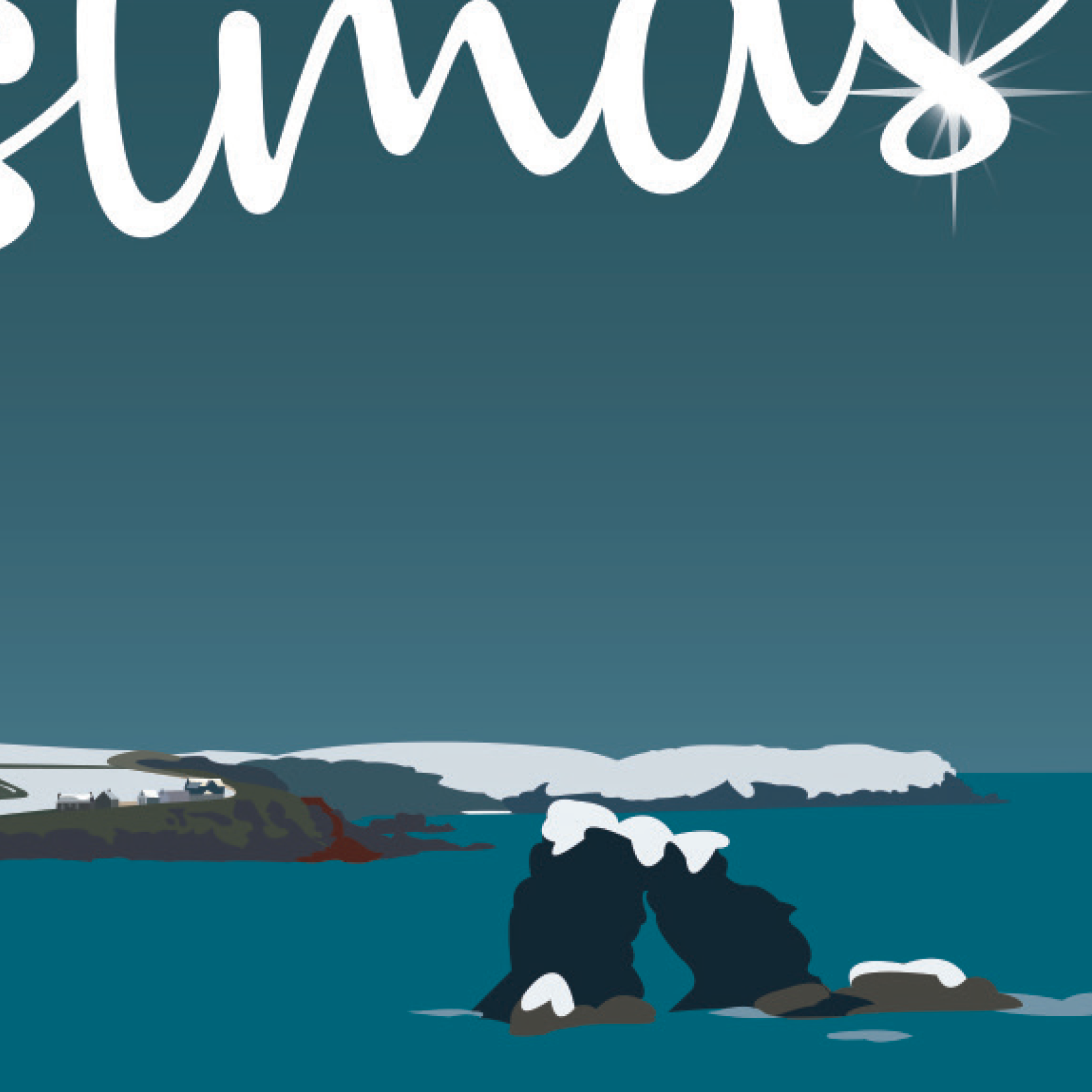 Thurlestone Rock Christmas Card | Pack of FIVE