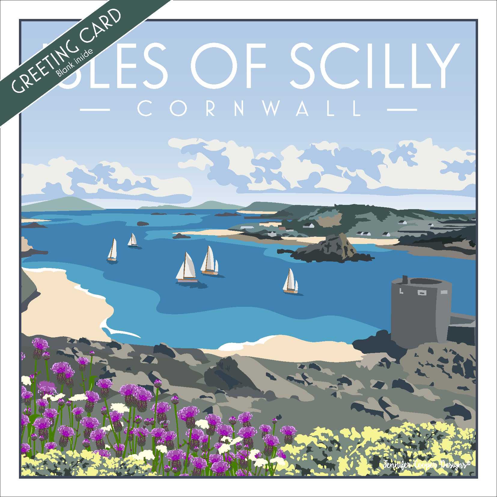 Isles of Scilly greeting cards (Pack of 5)