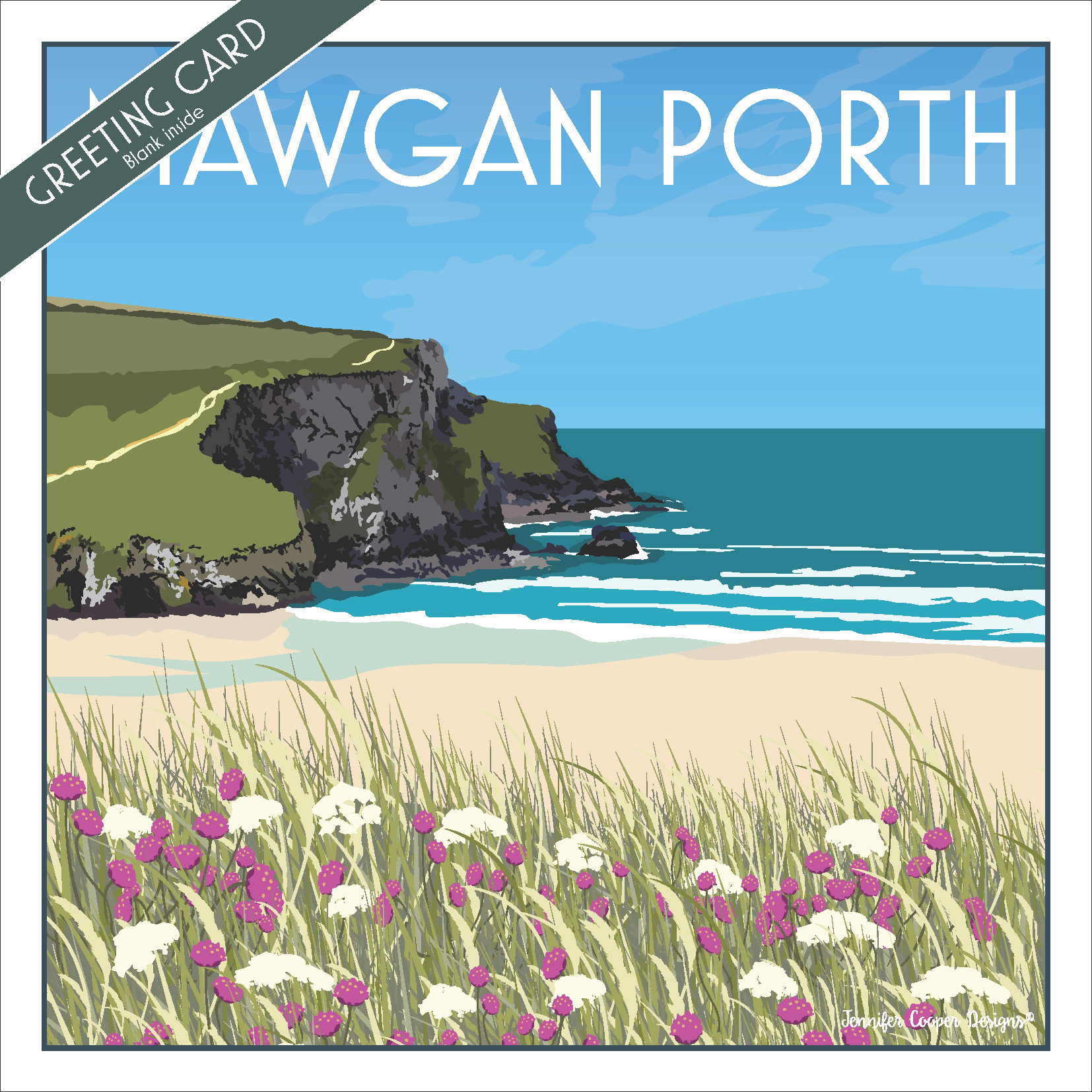 Mawgan Porth greeting cards (Pack of 5)