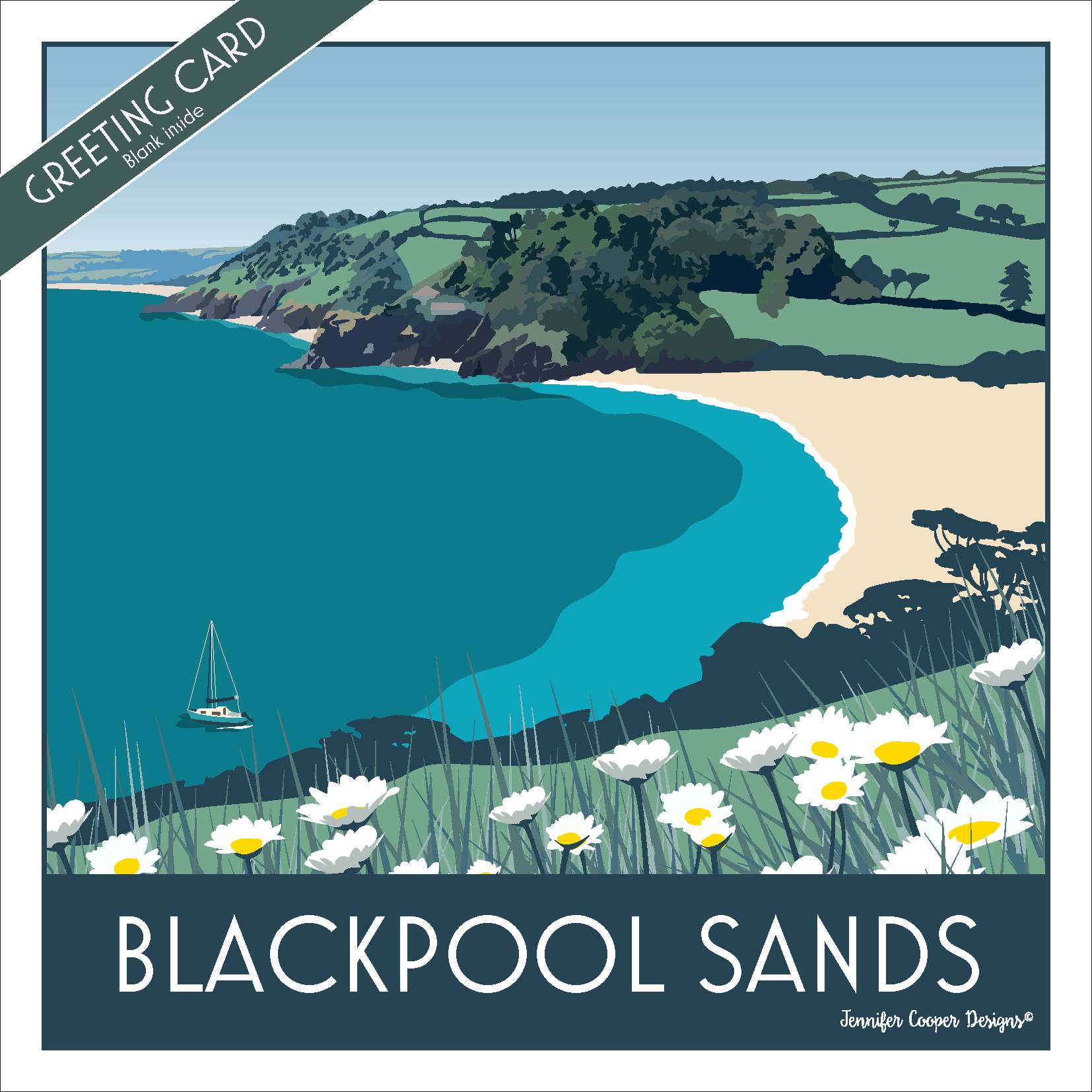 Blackpool Sands greeting cards (Pack of 5)