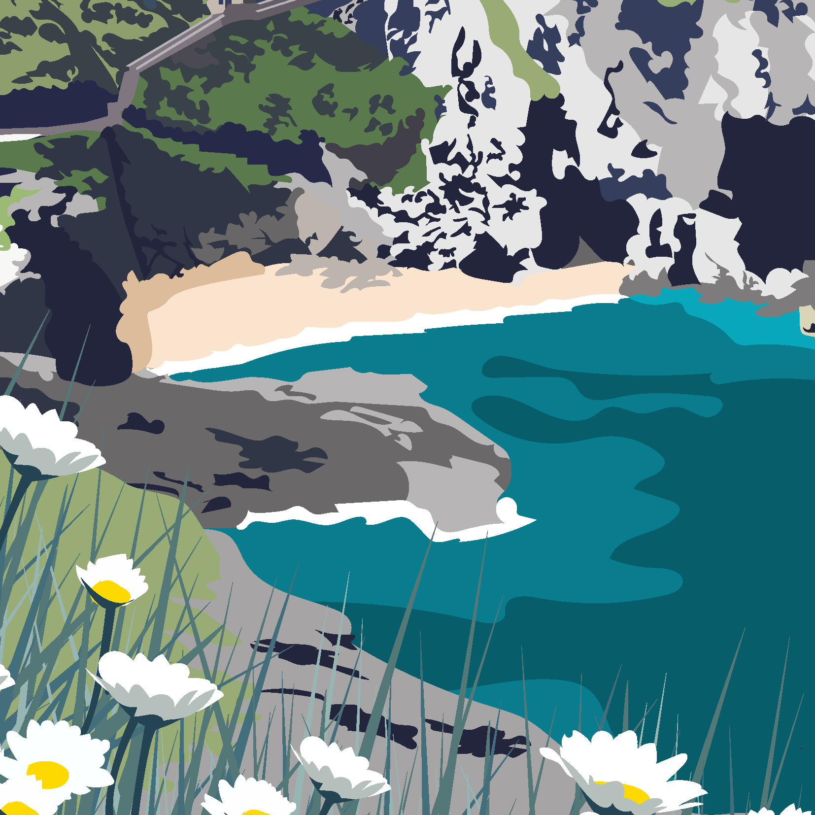 Tintagel Castle greeting cards (Pack of 5)