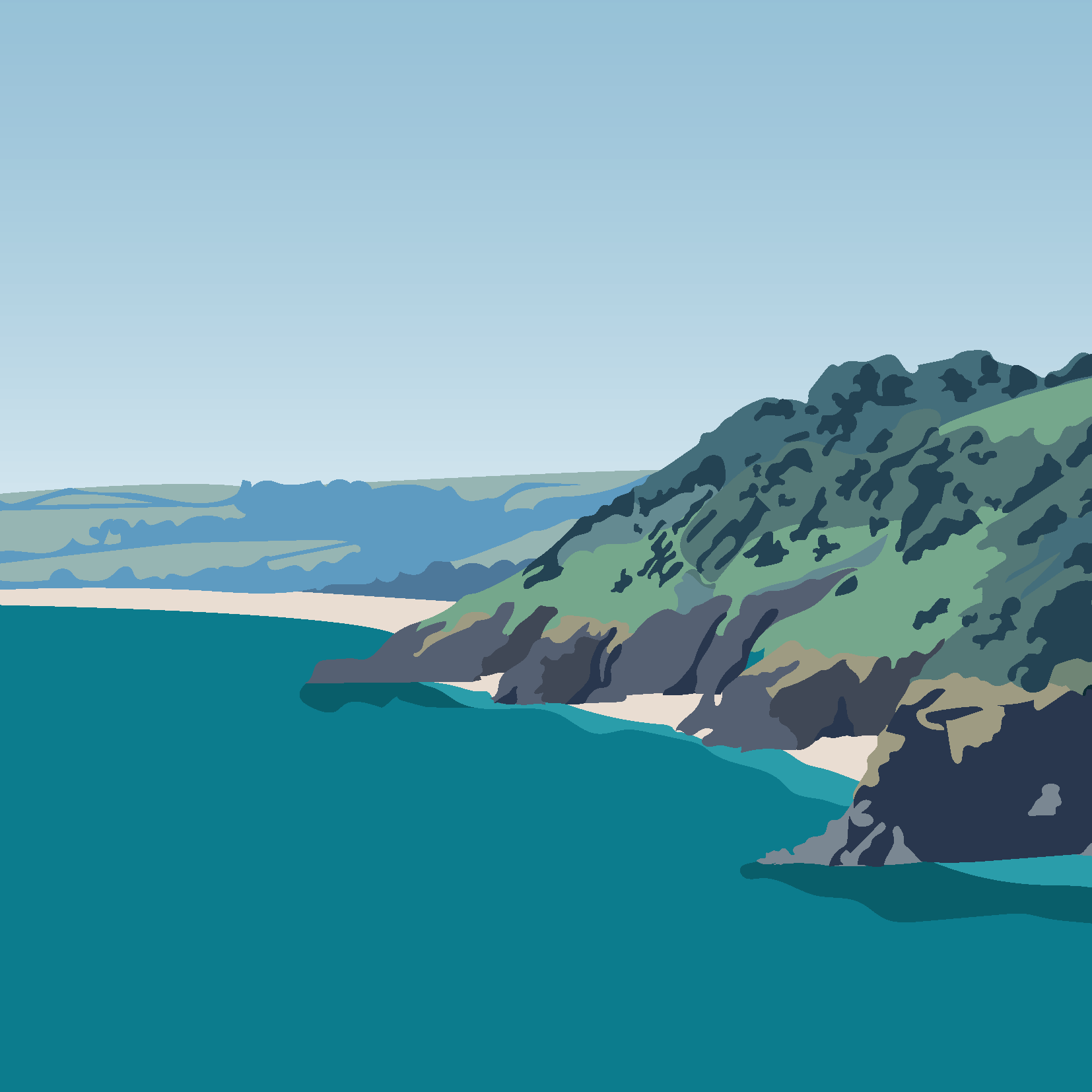 Blackpool Sands greeting cards (Pack of 5)