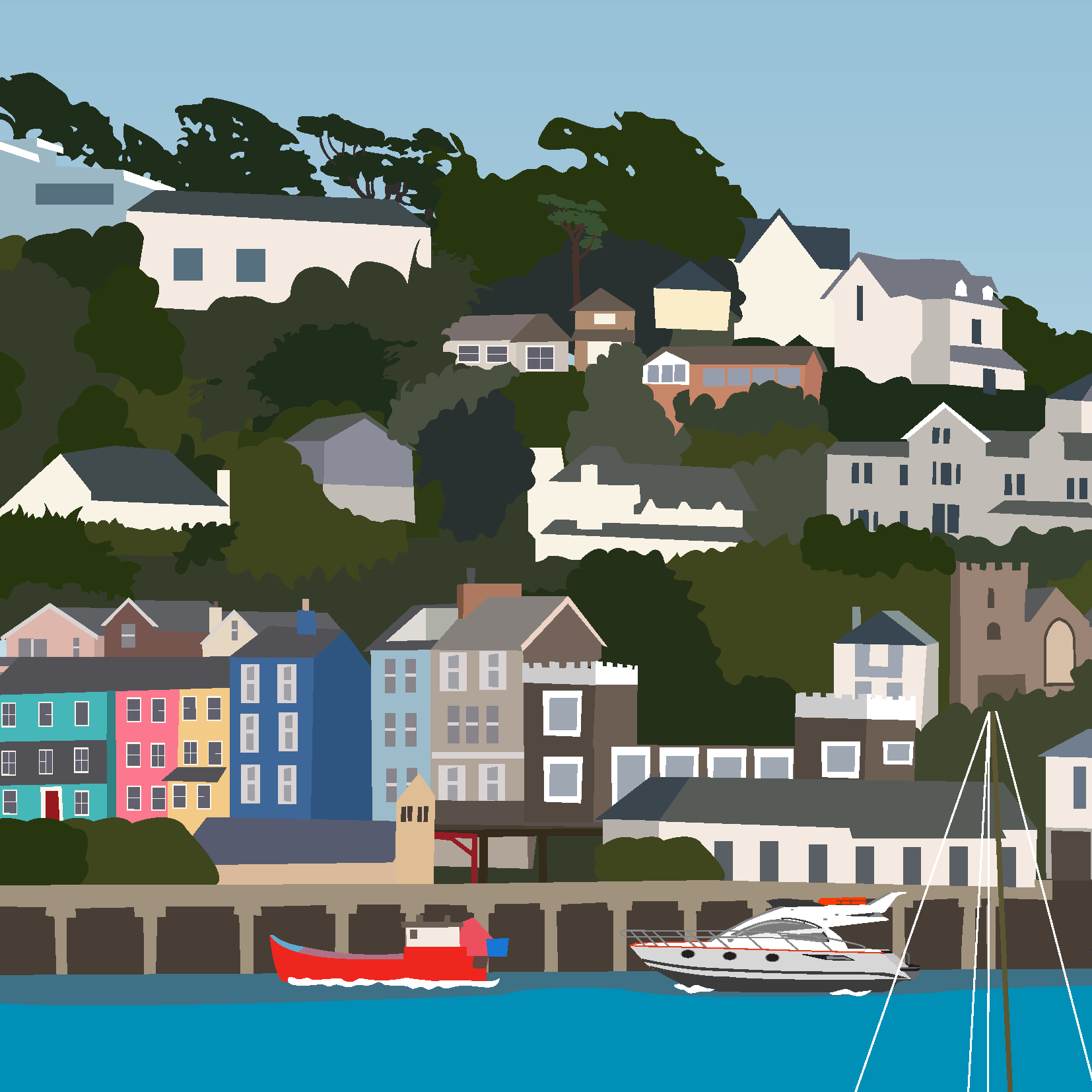 Kingswear greeting cards (Pack of 5)
