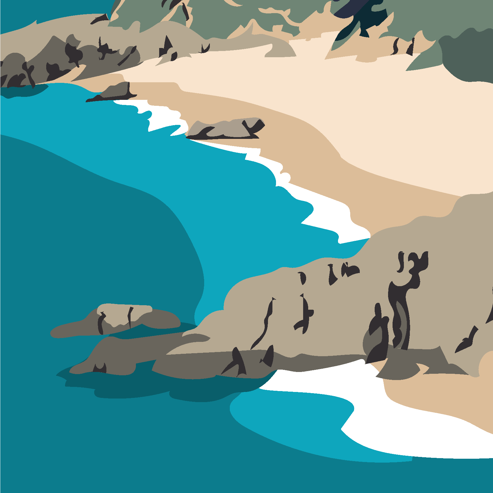 Sunny Cove greeting cards (Pack of 5)
