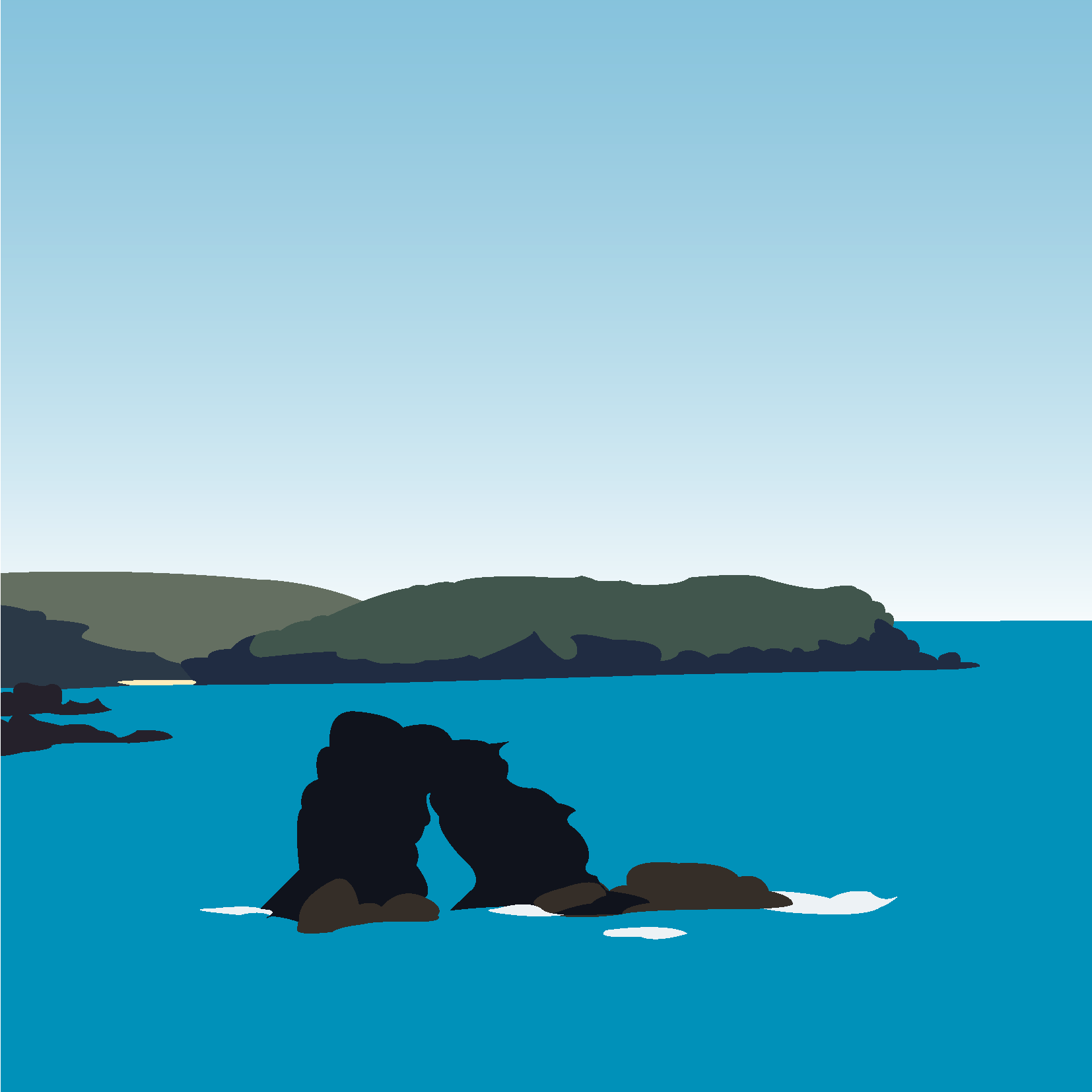 Thurlestone Rock greeting cards (Pack of 5)