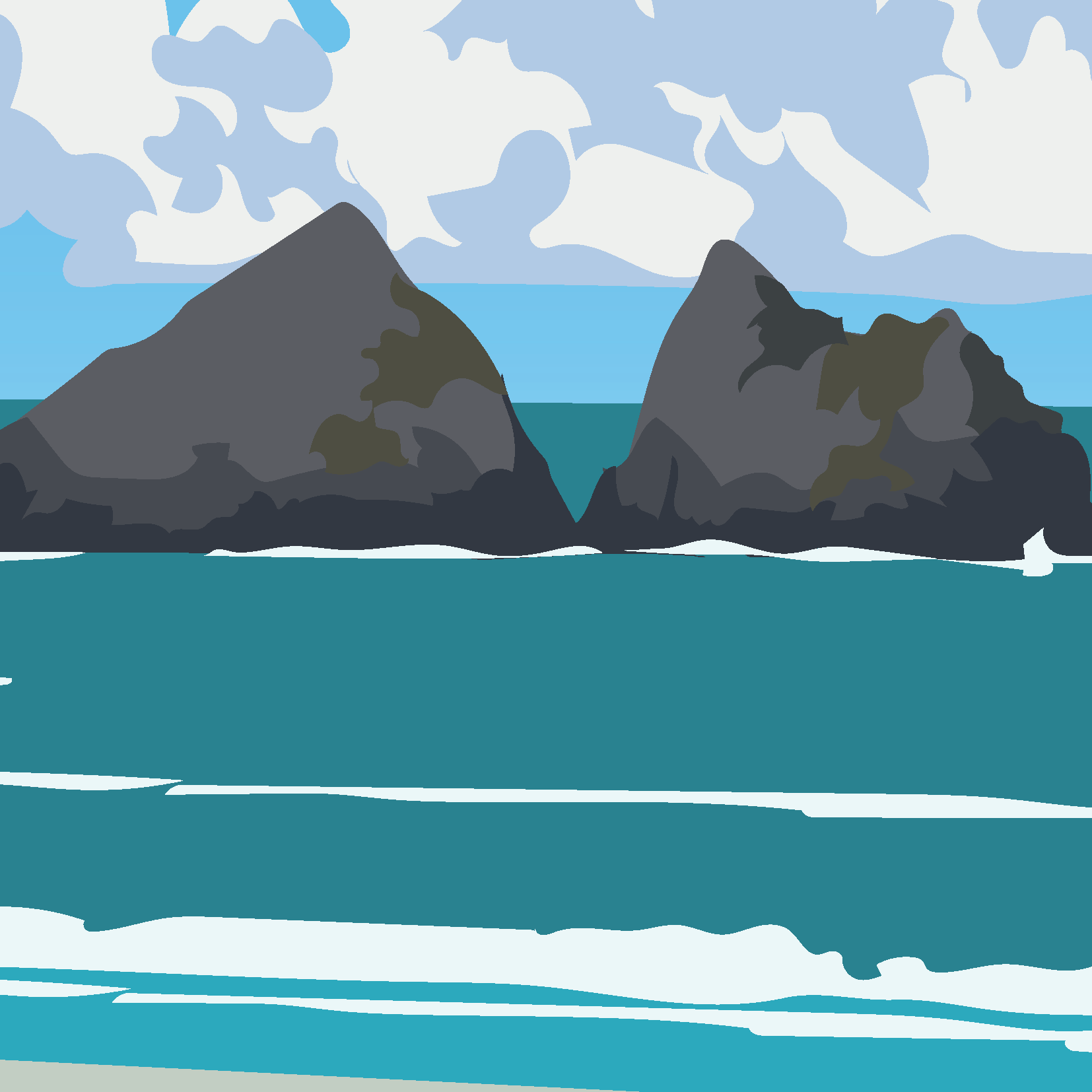 Holywell Bay greeting card (Pack of 5)