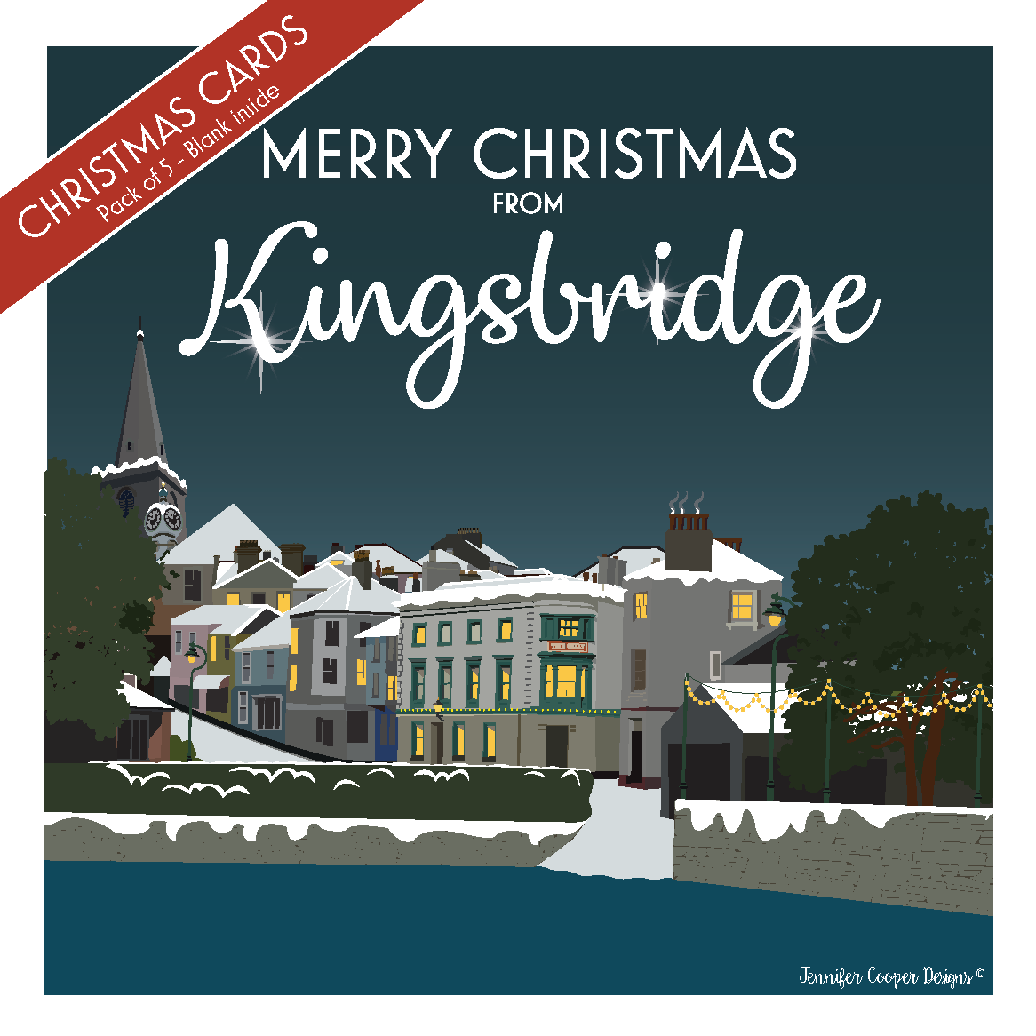 Kingsbridge Christmas greeting cards (Pack of 5)