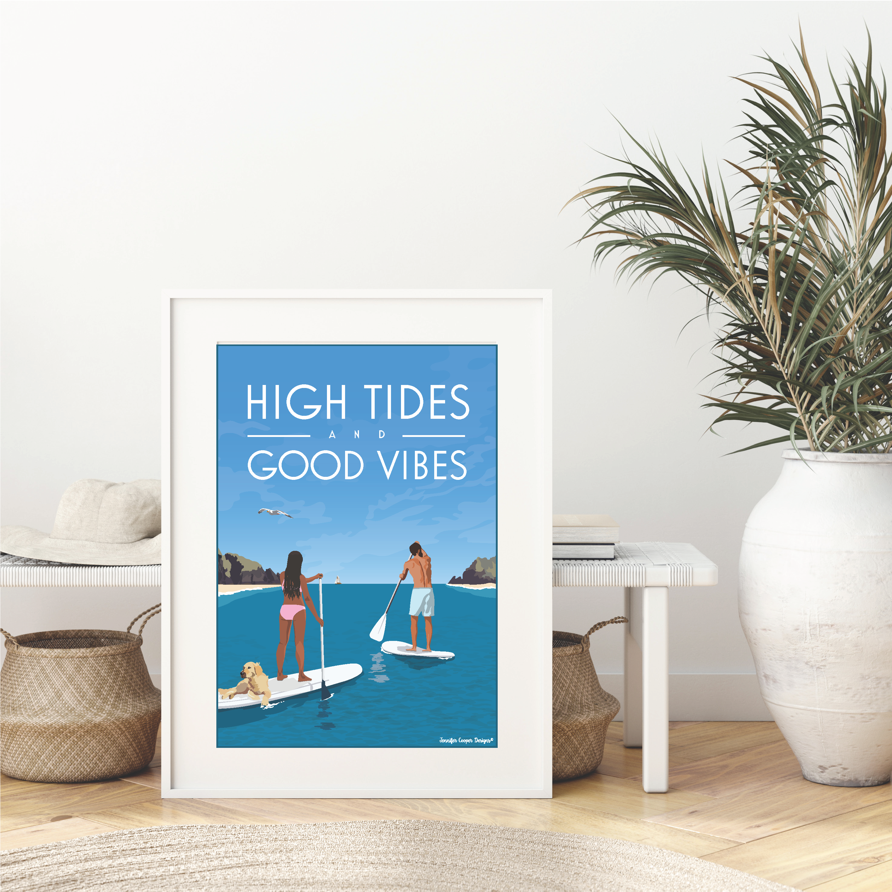 High Tides and Good Vibes - Paddle-boarders