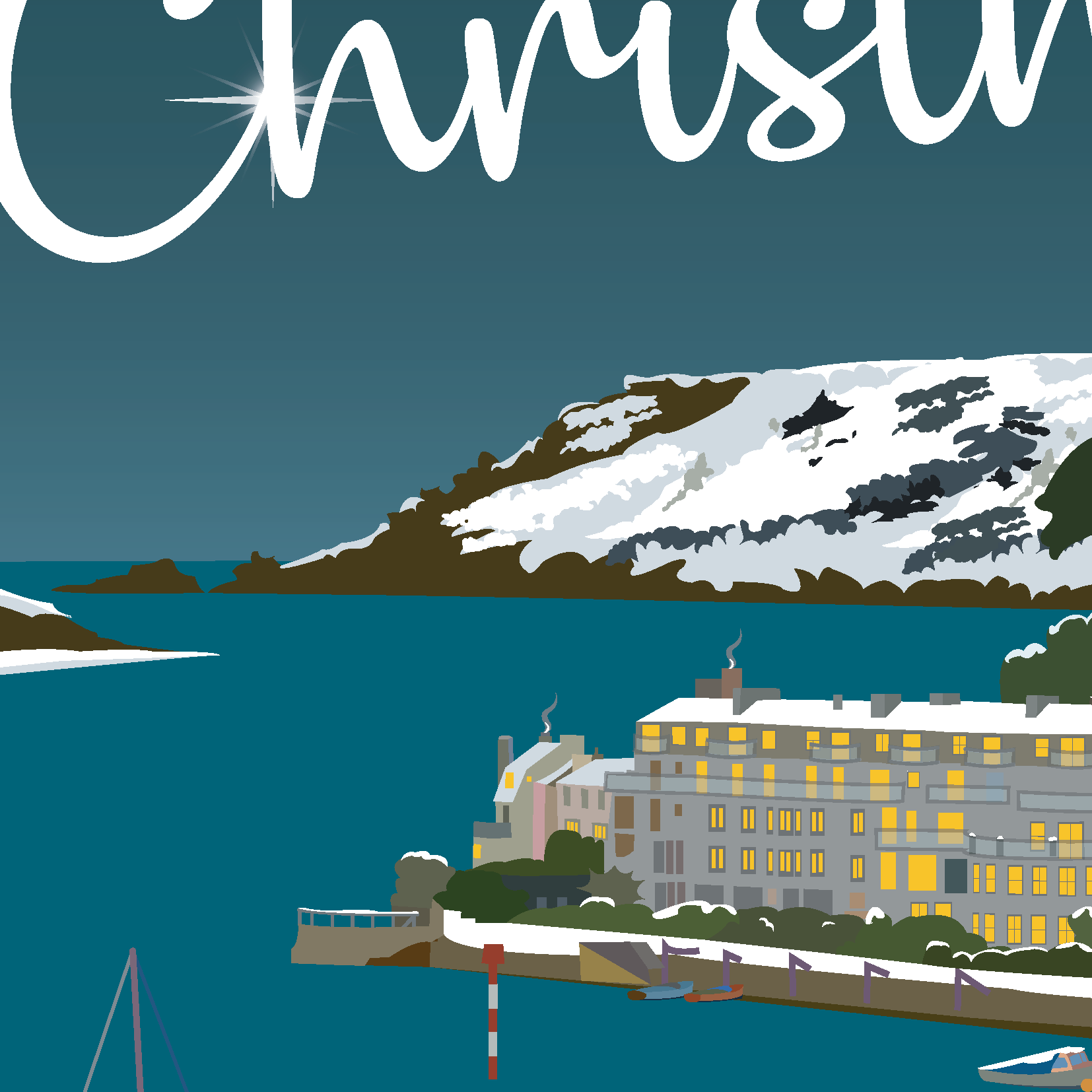 Salcombe Christmas Card | Pack of FIVE