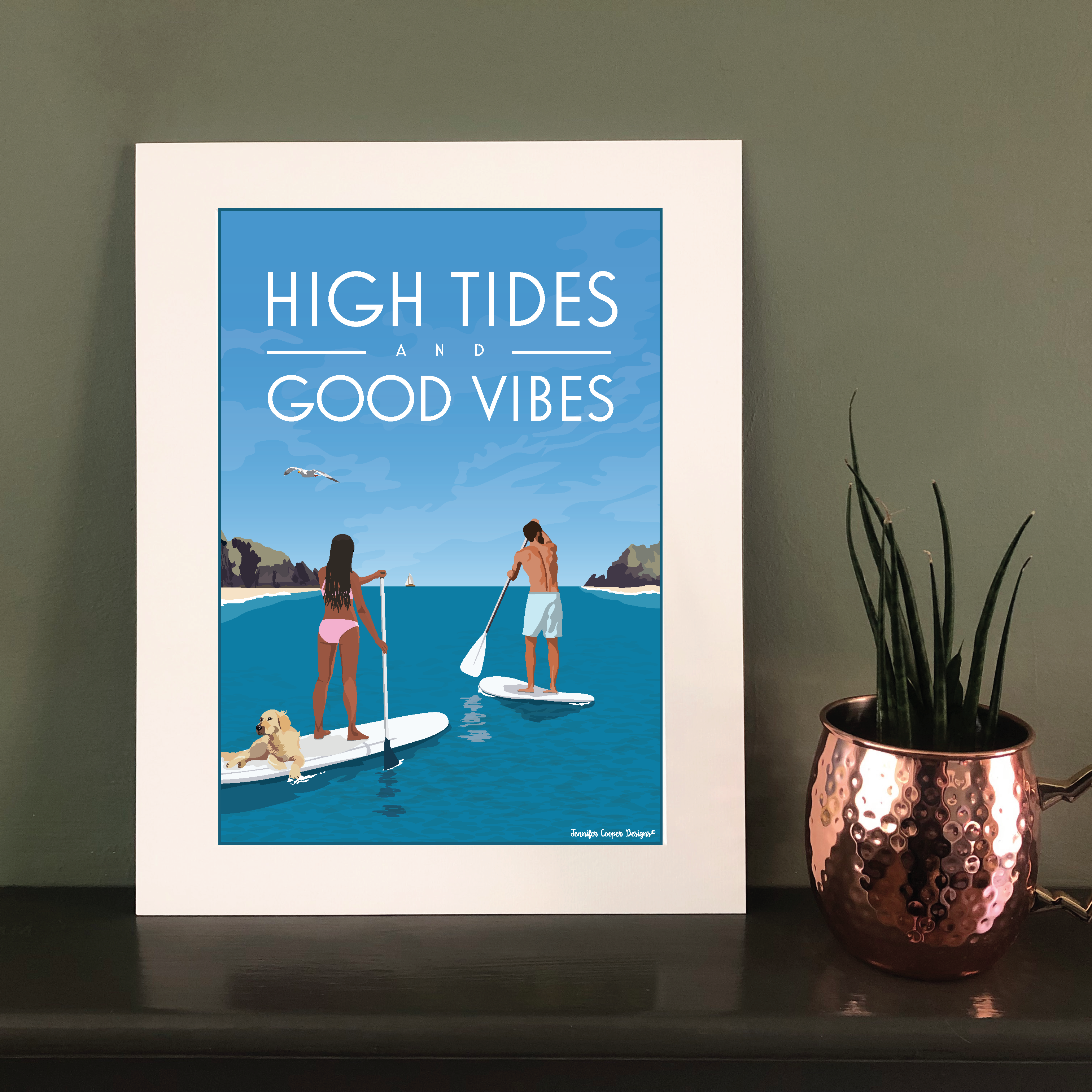 High Tides and Good Vibes - Paddle-boarders